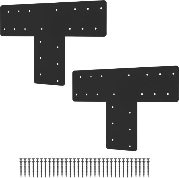 Des supports à angle droit recouverts de poudre noire pour la réparation des coins pour les meubles de maison 0
