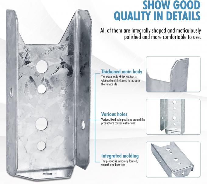 Paramètres de clôture pour 2x4 Kit de réparation en acier au carbone en bois avec connecteurs de garde-corps pour jardin 2