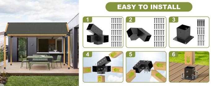 30° Pergola Bracket Kit - close-up detail