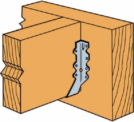 2x8 Crochets à joints 20 Gauge LU28 Façade galvanisée Monture Crochets à joints Crochets en bois Crochets d'ouragan Crochets de rafting