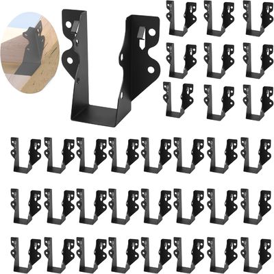 2x4 Crochets à poutres Liens d'ouragan pour radeaux Bracelets à cravate en poudre noire enduit de poutres Bracelets de poutres pour poutres de plafond et plancher