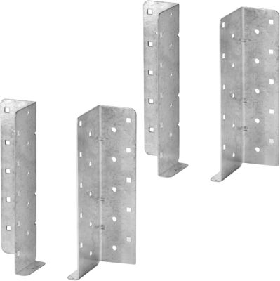 Support de solive en acier galvanisé, fendu, pour montage mural, équerres de fixation pour solives, attaches ouragan pour poutre
