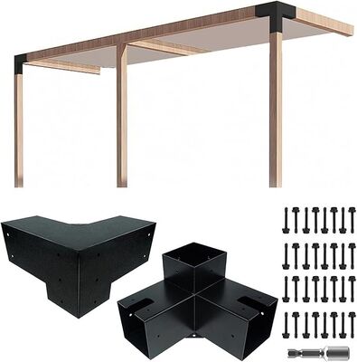Kit de support pour pergola en bois 4x4 – Support incliné à 3 voies pour pergola et gazebo